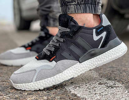 Adidas high tops black white grey discount
