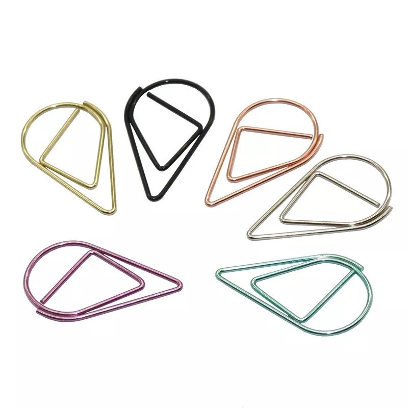 Скріпка фігурна Крапля різнокольорова, фото 1