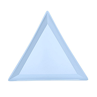 Трикутник пластиковий для камінців, блакитний