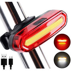 Лiхтар для велосипеда, габарит AQY-096-COB red+white microUSB 6реж