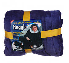 Толстовка-плед із капюшоном і рукавами флісовий Huggle Ultra Plush Blanket Hoodie, темно-синій, фото 6