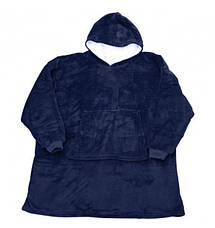 Толстовка-плед із капюшоном і рукавами флісовий Huggle Ultra Plush Blanket Hoodie, темно-синій, фото 5