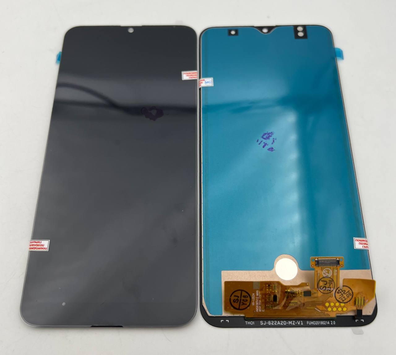 Дисплей для мобільного телефона Samsung A30s 2019/A307, чорний, з тачскрином, Incell