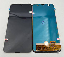 Дисплей для мобільного телефона Samsung A30s 2019/A307, чорний, з тачскрином, Incell