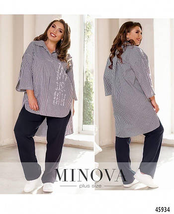 Комфортний жіночий костюм двійка, тканина Костюмна 50, 52, 54, 56, 58, 60, 62 розмір 50, фото 1