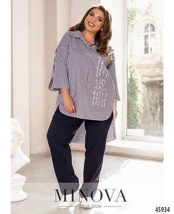 Комфортний жіночий костюм двійка, тканина Костюмна 50, 52, 54, 56, 58, 60, 62 розмір 50, фото 3