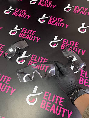 Окуляри для майстра манікюру, захисні чорні, фото 1