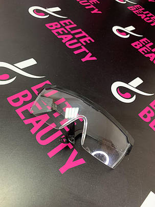 Окуляри для майстра манікюру, захисні чорні, фото 2