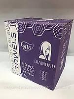 Полотенце одноразовые 40*70см Etto(Этто) Diamond, спанлейс соты, 50 шт нарезанные