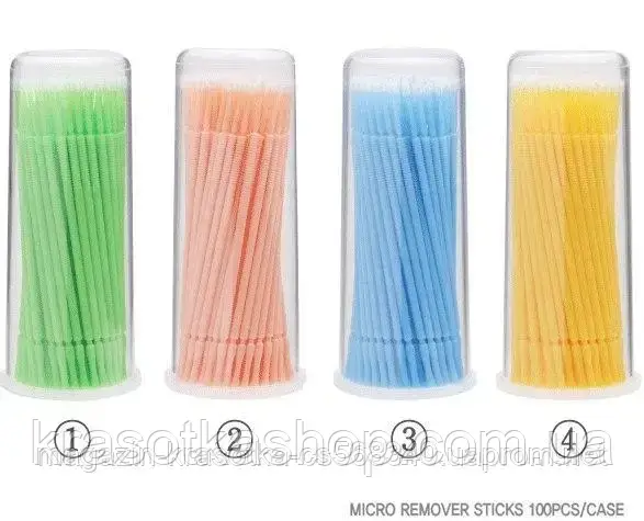 Микробраши в тубі для корекції вій, 100шт/уп, фото 1