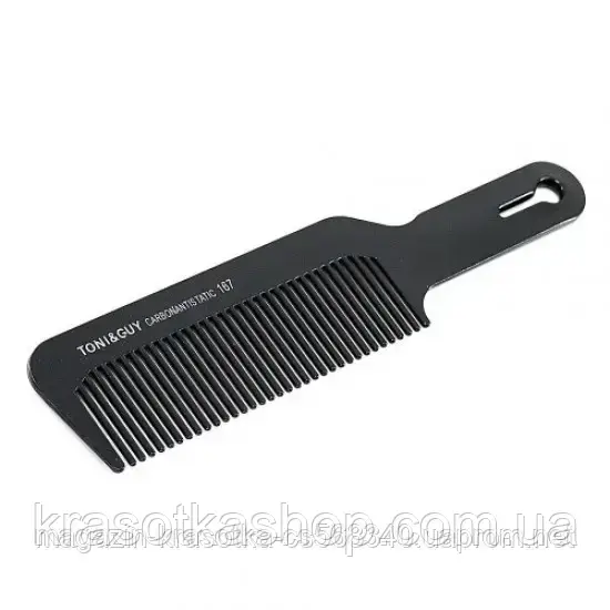 Гребень с ручкой T&G Tony&Guy carbon 167, черная, фото 1