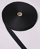 Стрічка ремінна 3,6cм 100м стропа чорна ялинка, фото 2