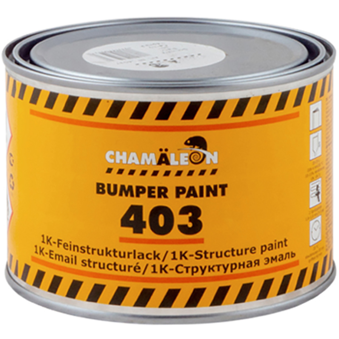 Фарба (емаль) структурна для пластику Сhamaleon 403 Bumper Paint, 500 мл Чорний