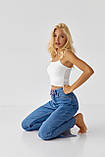 Жіночі джинси з розпірками в бічних швах - джинс колір, 28р (їсть розмірів), фото 5