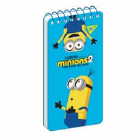 Блокнот 80х160мм, 60 арк, подвійна спіраль Minions