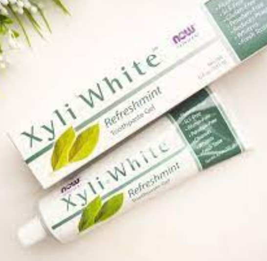 Зубна паста Now Foods Xyli White Toothpaste Gel 181 гр освіжаюча м'ята