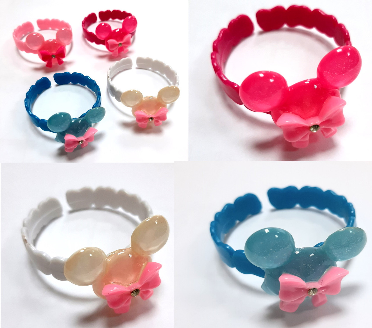 Браслет дитячий "Бантік", ціна за уп. 12шт, пак. 12*5см, фото 1