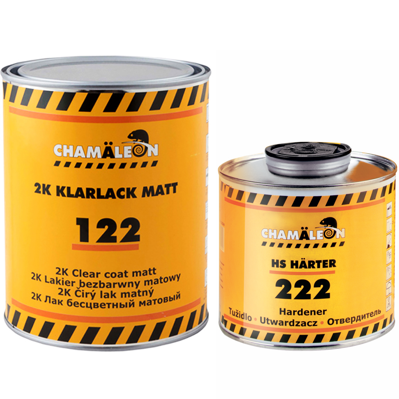 Лак матовий безбарвний Сhamaleon 122 2K 2:1, 1 л + 500 мл Комплект, фото 1