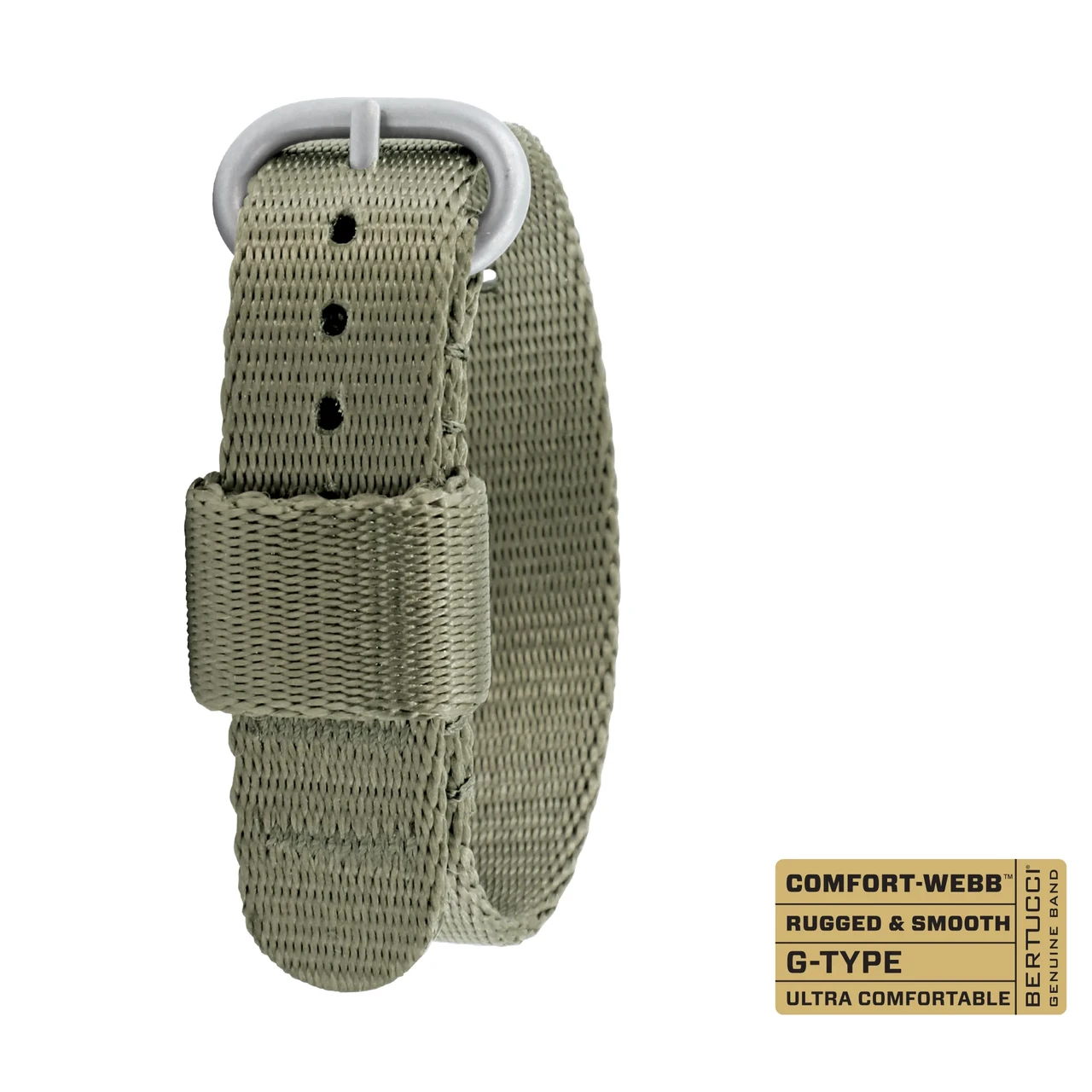 Ремінець Comfort-Webb bertucci #349 - Field Drab Comfort-Webb™ webbing band w/ matte hardware, 5/8" - 17 mm size for M-1 & M-2 Cas, фото 1