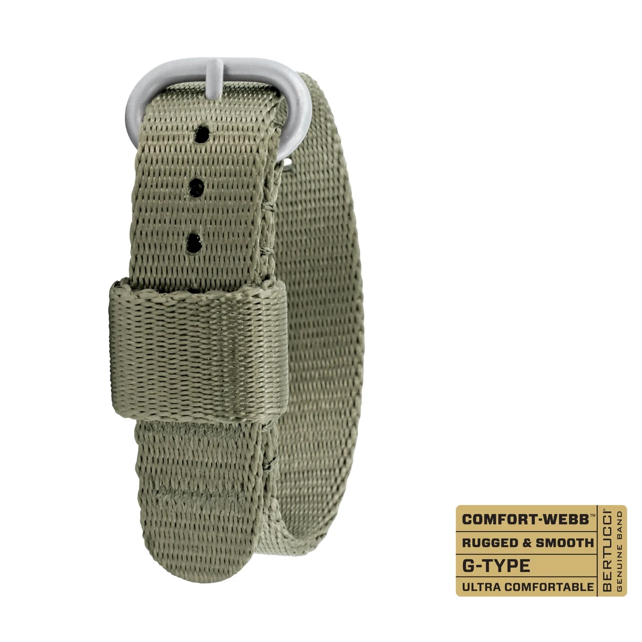 Ремінець Comfort-Webb bertucci #349S SHORT - Field Drab Comfort-Webb™ webbing band w/ matte hardware, 5/8" - 17 mm size for M-1, фото 1