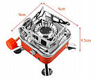 Портативна газова міні плита + 3 балони, фото 3