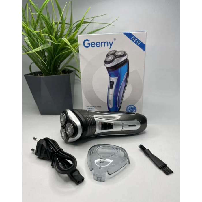 Електробритва тример Geemy GM 7090 3 в 1 бритва Сіра