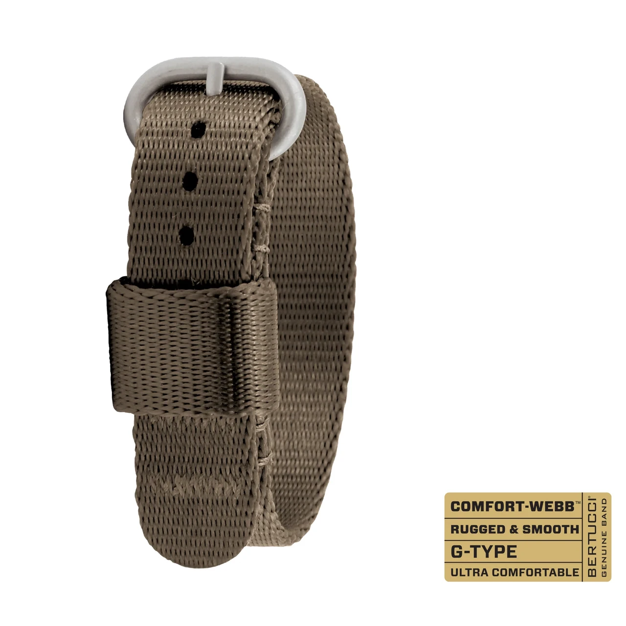 Ремінець Comfort-Webb bertucci #351 - Espresso Comfort-Webb™ webbing band w/ matte hardware, 5/8" - 17 mm size for M-1 & M-2 Cases, фото 1