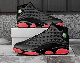 Чоловічі кросівки Nike Air Jordan 13 Retro bred Black Red Найк Аїр Джордан 13 чорні з червоним