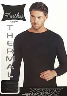 Термолонгслів чоловічий зимовий чорний,термобілизна чоловіча,Туреччина THERMAL, M, L, XL, 2ХLр-р