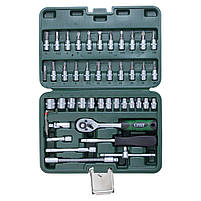 Набір насадок торцевих і біт 1/4" 46 шт GRAD (6004015), фото 3