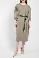 Сукня жіноча хакі з поясом з еко-шкіри "Казка" Modna KAZKA MKPR8559-2