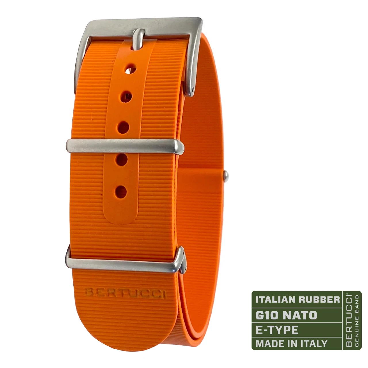 Ремінець каучуковий bertucci #290 - Expeditionary Orange, 7/8" - 22 mm size for A-2, A-3, A-6, B-1, D-1 & G-1 Cases, фото 1