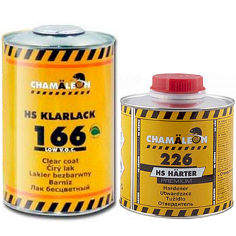 Лак акриловий безбарвний Сhamaleon 166 HS LOW VOC 2:1, 1 л + 500 мл
