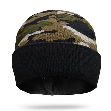 Шапка тактична тепла ЗСУ, шапка армійська в'язана камуфляж мультикам, осінь / зима, шапка для ЗСУ