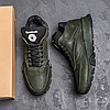 Чоловічі зимові шкіряні черевики, кросівки (натуральна шкіра) хакі на хутрі, чоловіче взуття на зиму, розмір 40 41 42 43 44 45, фото 3