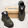 Чоловічі зимові шкіряні черевики, кросівки (натуральна шкіра) хакі на хутрі, чоловіче взуття на зиму, розмір 40 41 42 43 44 45, фото 5