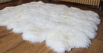 Коврик із 8-ми овечих шкір білий 200х180