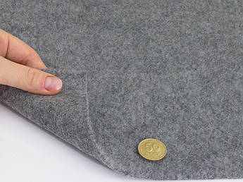 Відріз 0,2м, Автокилимин, сірий шир. 2 м, килимок для авто, товщина 4 мм