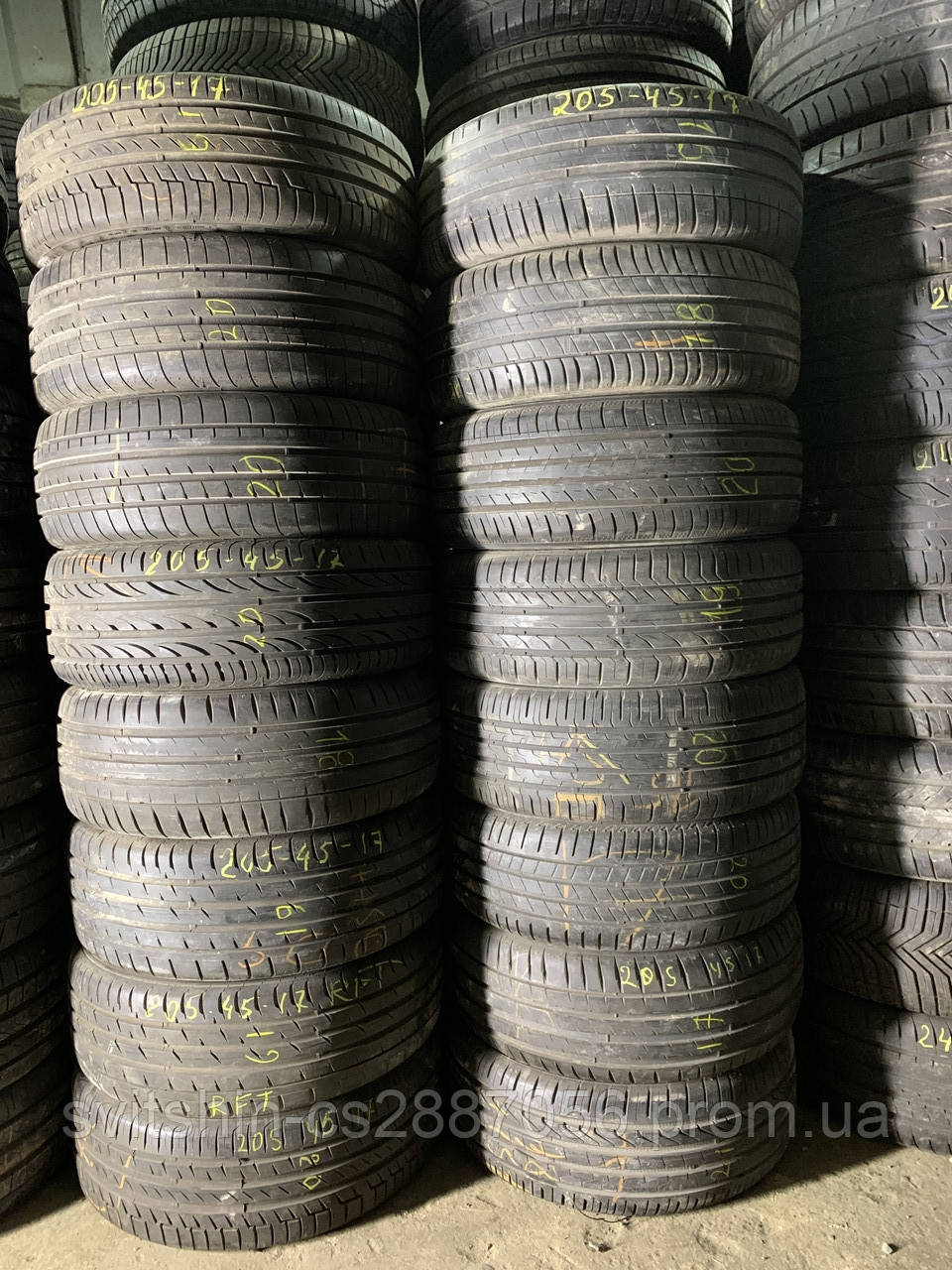 Розпаровки 205/45R17 Bridgestone, Pirelli, Continental в асортименті