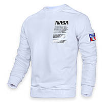 Свитшот мужской белый NASA №4 патч WHT M(Р) 20-524-002