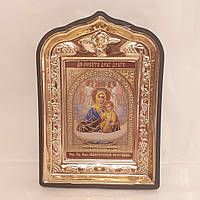 Ікона "Живоносне Джерело" Пресвята Богородиця, лик 6х9, у пластиковій чорній рамці