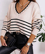 Зручний жіночий светр туніка тонкою в’язкою норма, фото 3