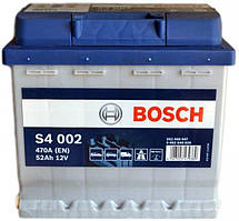 Акумулятор Bosch S4 Silver 52Ah, EN 470 правий "+" 207x175x190 (ДхШхВ)