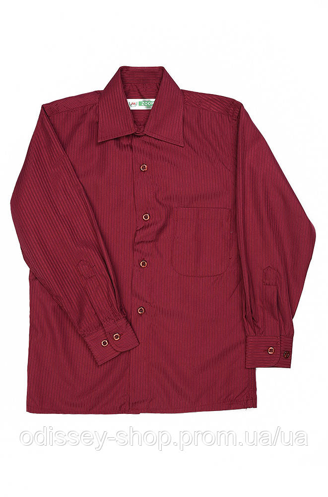 Рубашка детская мальчик бордовая 141083L 29, 6Т-505, Для детей, Не эластичен, Пуговицы, Для мальчиков, Zoor, Китай, Рубашка, 110, Полиэстер, 100% полиэстер, Бордовый, Полоска, Длинный - фото 1 - id-p1682236171
