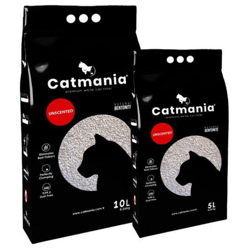 Catmania Unscented — грудкуваний наповнювач Кетманія Натуральний 5 л