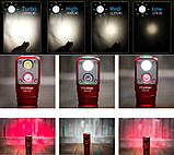 Налобний ліхтар WURKKOS HD15R з Червоним світлом + Акумулятор 3000mAh (1150LM, 5000k NW, USB Type-C 2A, Магніт, 18650, Power Bank), фото 8