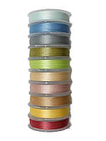 Нитки для вишивання бісером TYTAN кольорові набір 10шт №2500/0.1мм/100м Spark Beads Мікс бежевий-сірий