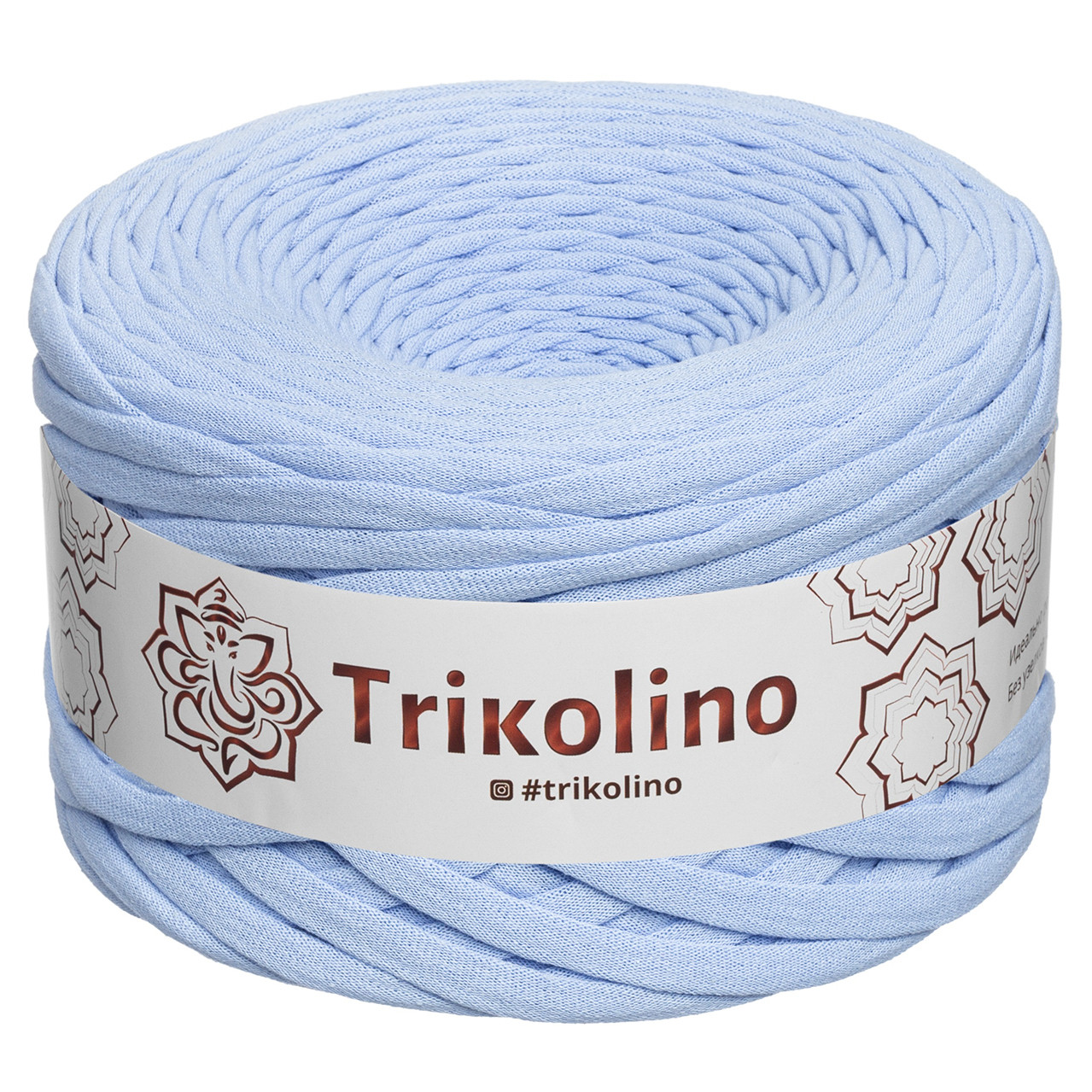 Трикотажна пряжа Trikolino, 7-9 мм., 50 м., Ніжно-блакитний, нитки для в'язання, фото 1