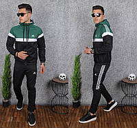 Мужской спортивный костюм Adidas (Адидас) Khaki, плащевка, турция, осенний весенний, Хаки. Мужская одежда