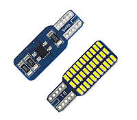 Светодиодная лампа Т10 W5W 33SMD 3014 с обманкой 400Lm 12V Белая